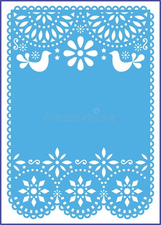 Papel Picado Wedding Invitation Template Invitations Resume 