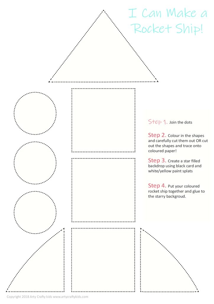 Paper Rocket Craft Printable Template Printable Templates Free