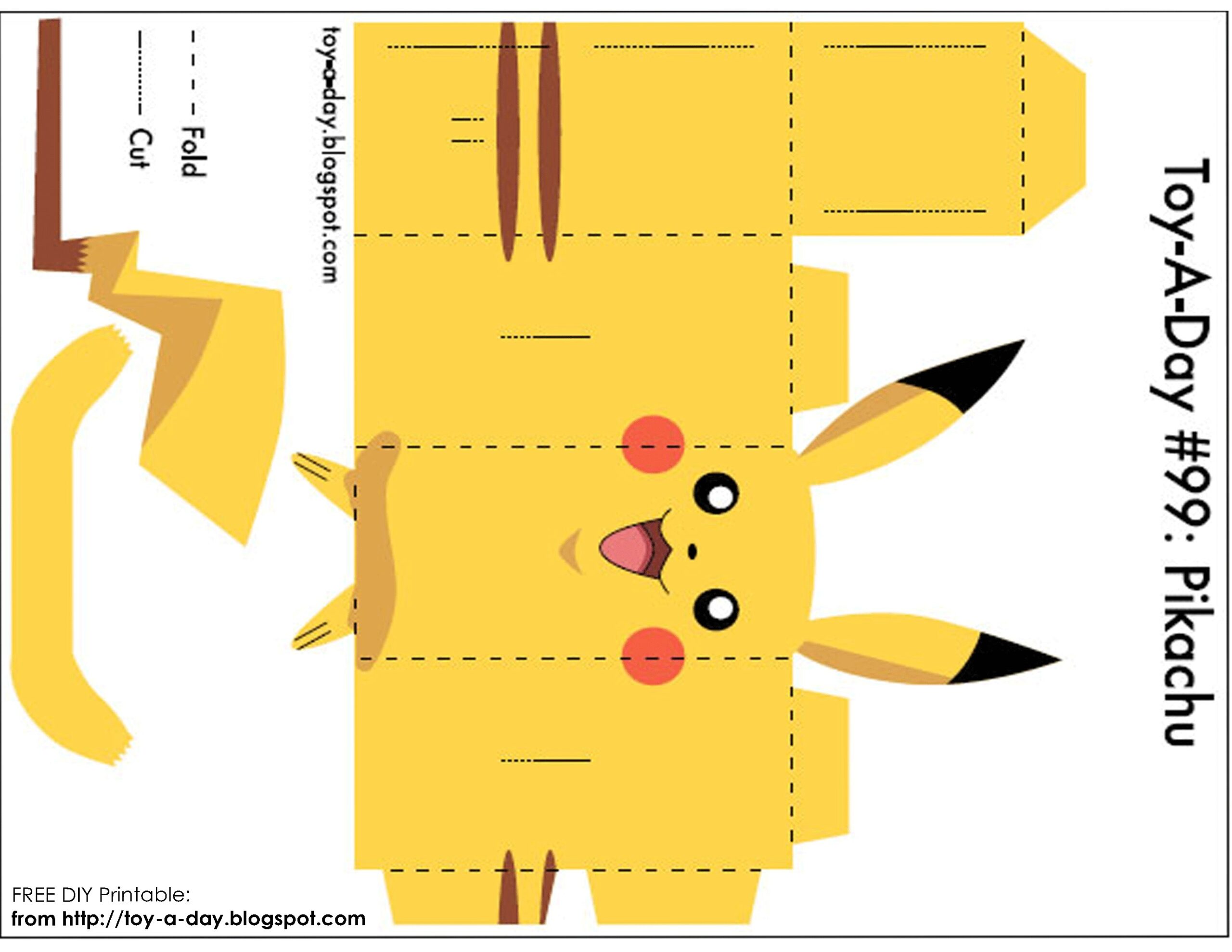 Papercraft Pokemon Pikachu Diy Printable Paper Box Pocket Monster 