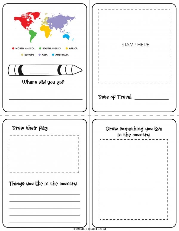 printable passport craft
