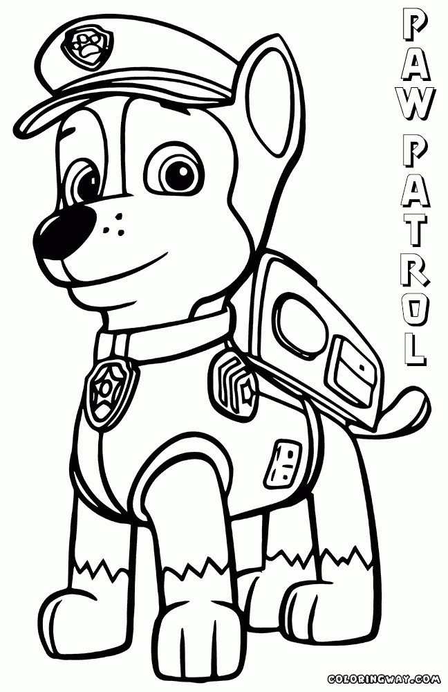 Paw Patrol Chase Coloring Page Coloring Home Ukup