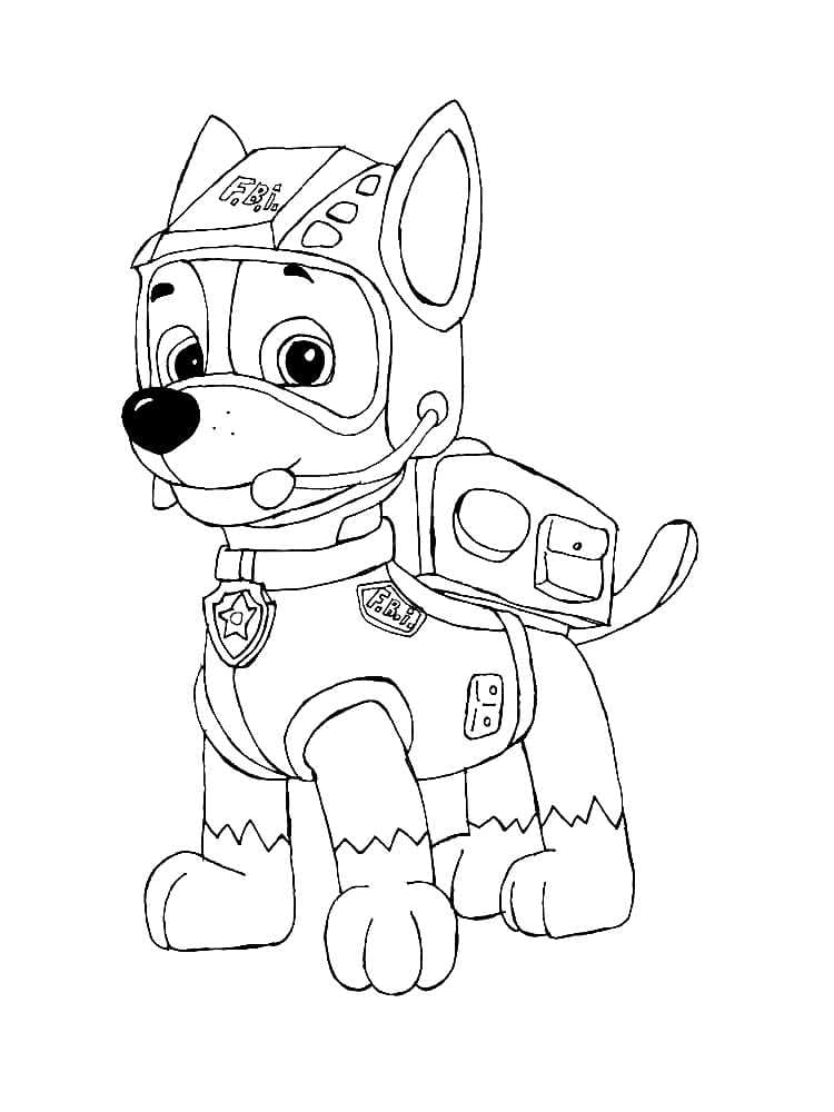 Chase Paw Patrol Coloring Page