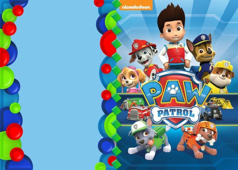 Paw Patrol Invitation Template Free Invitation Templates