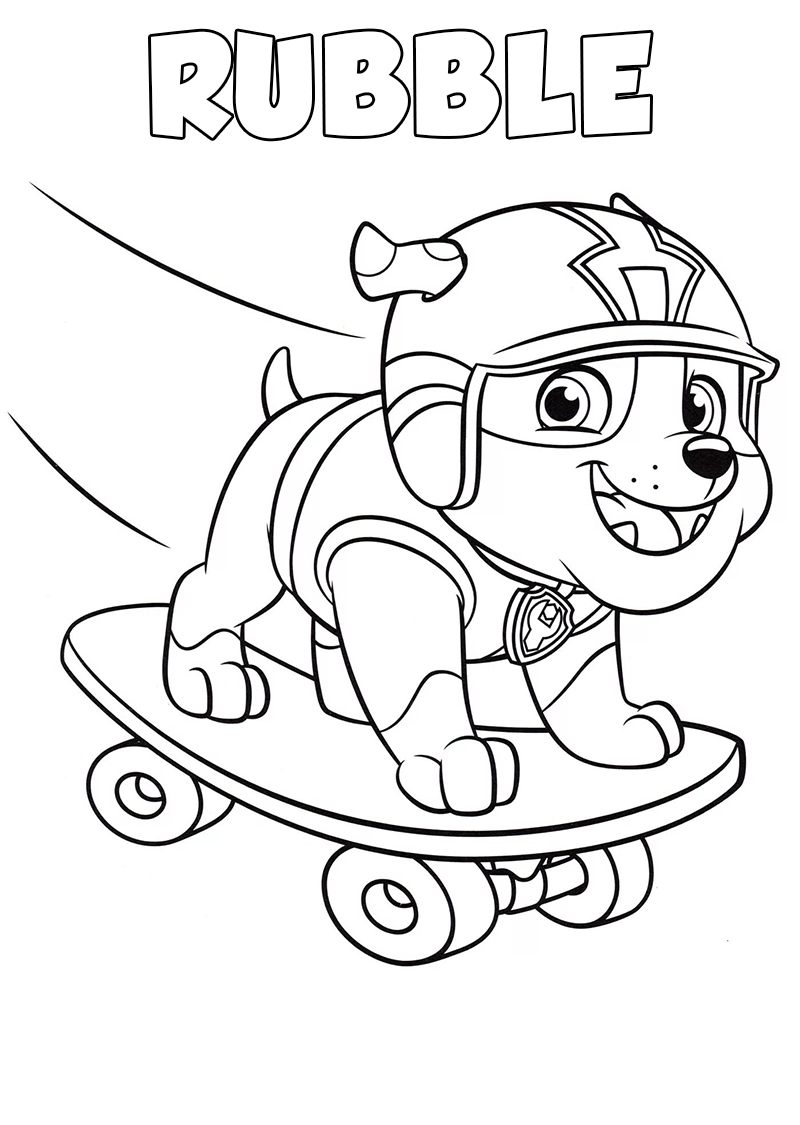 free paw patrol printable coloring pages