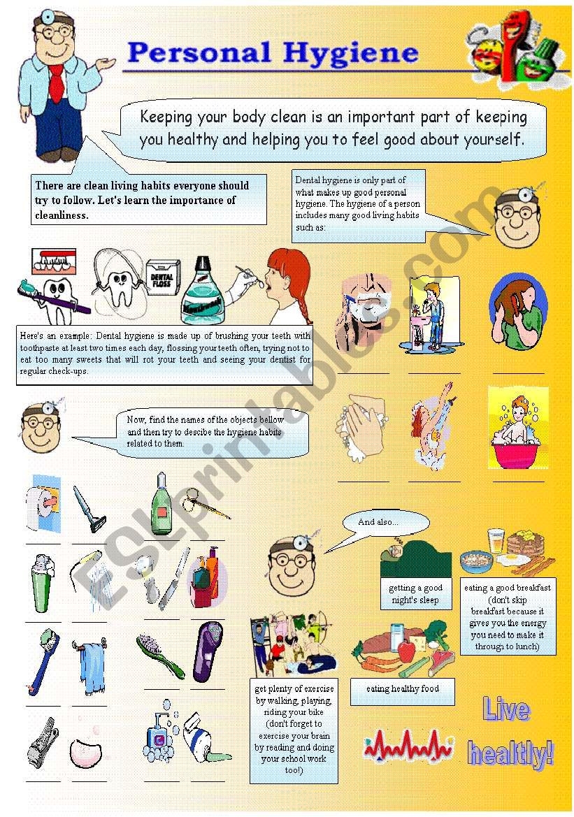 Personal Hygiene ESL Worksheet By Doroteia F