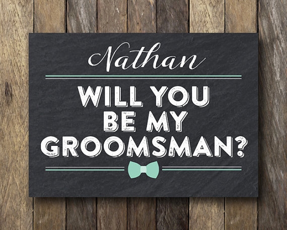 Personalized Groomsman Card Printable Best Man Card Printable 