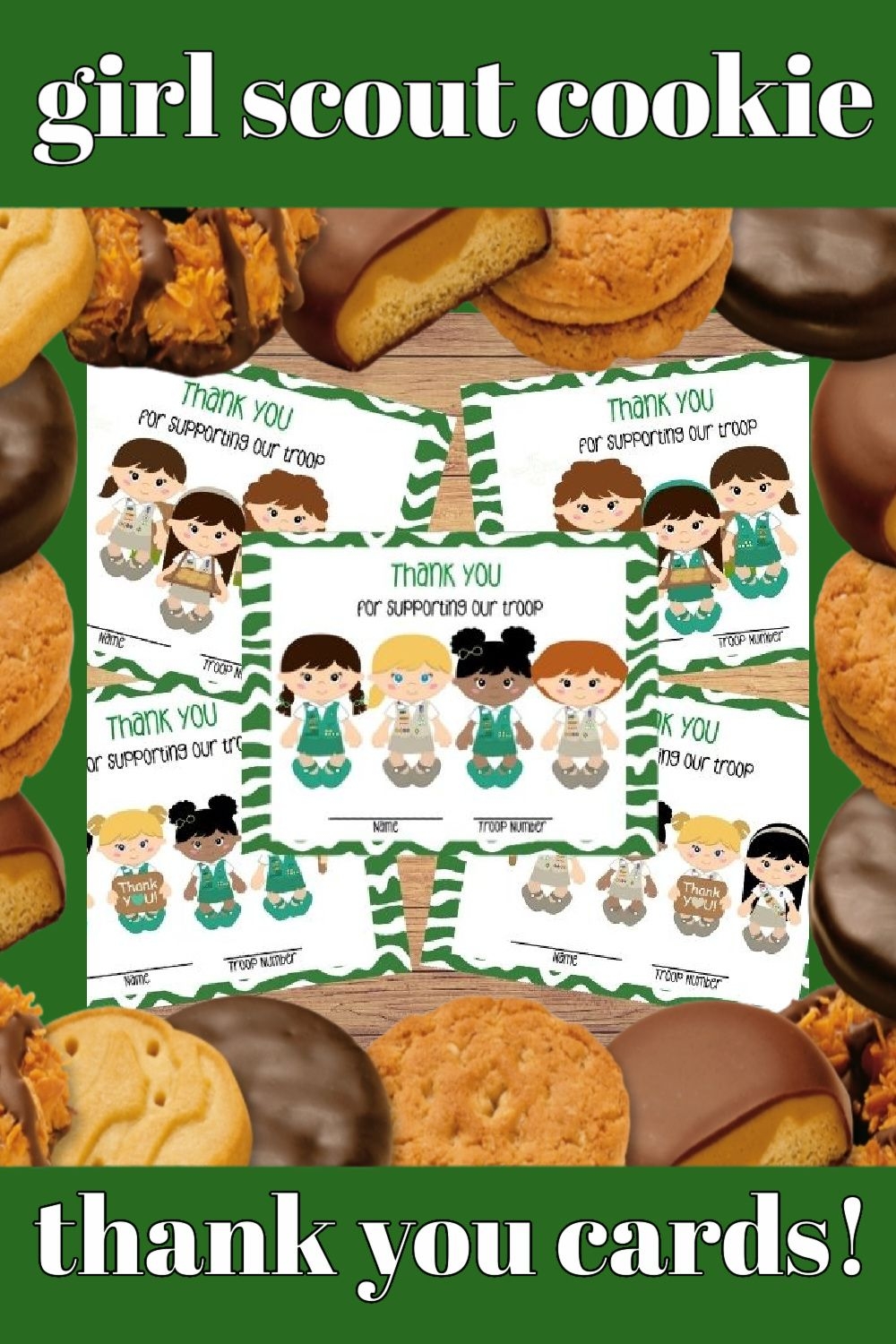 girl scout thank you cards free printable pdf