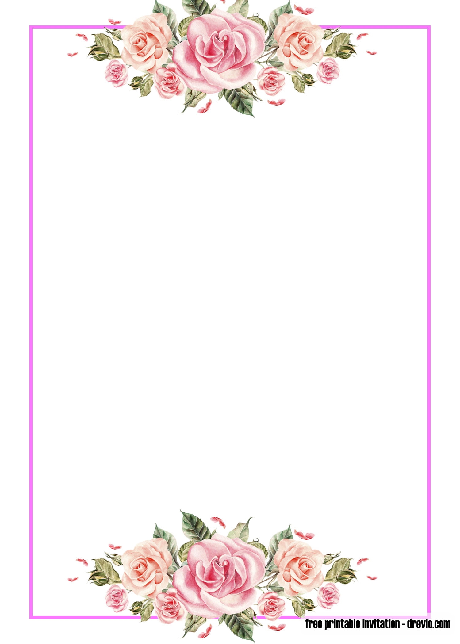 pink invitation template free