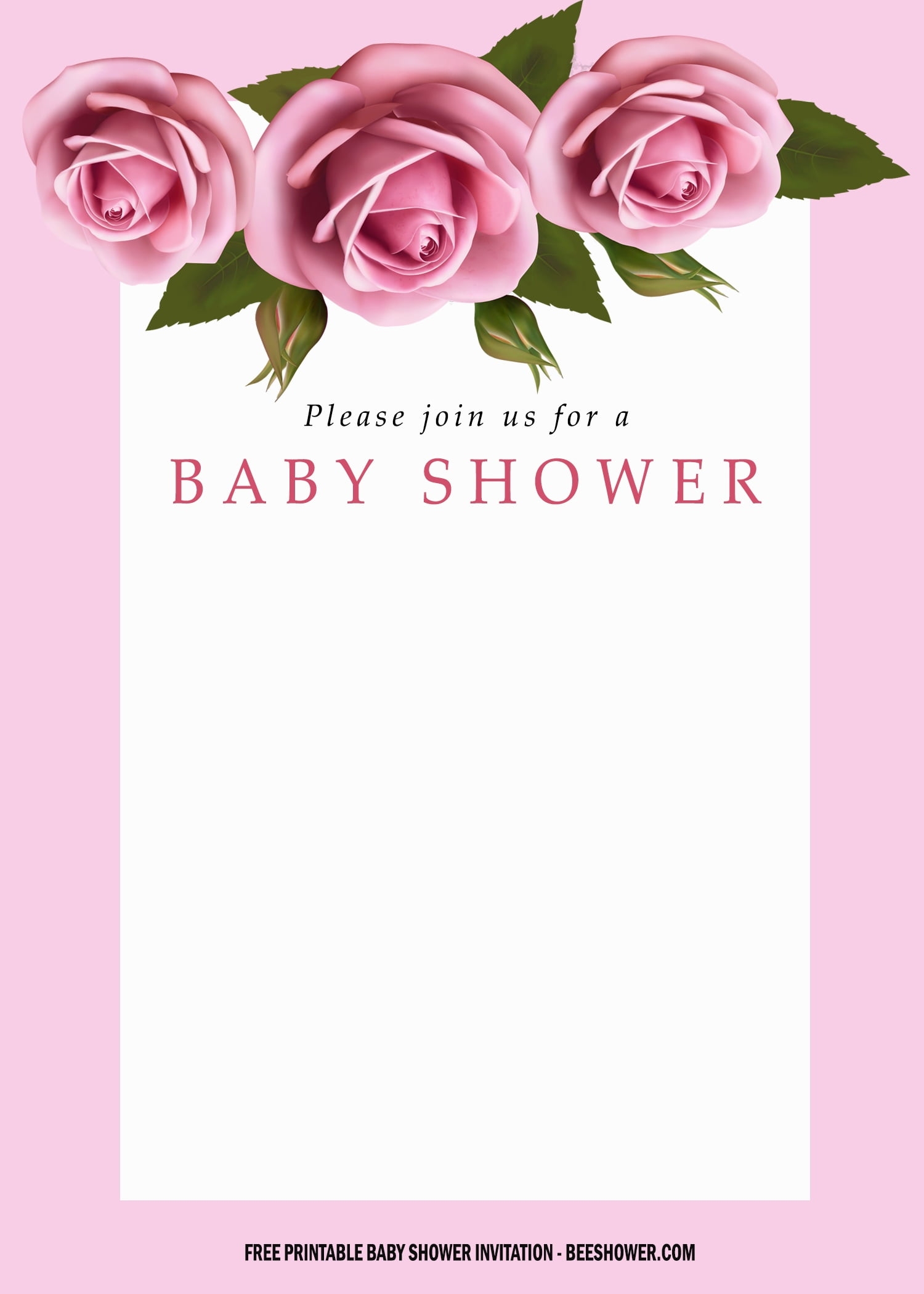 Pink Invitation Template Free