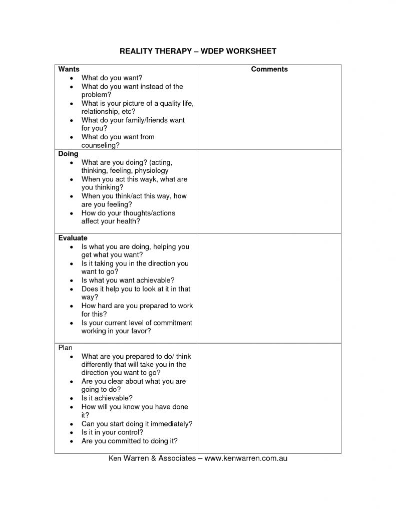 relationship counseling worksheets