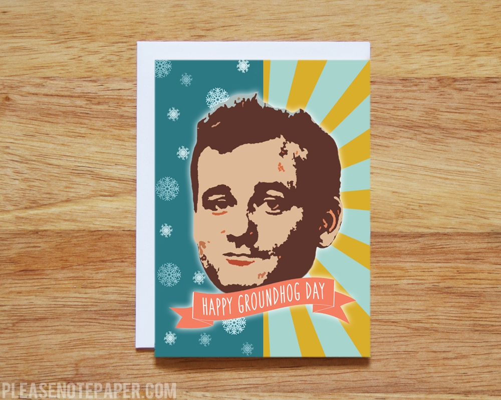 Please Note Free Printable Groundhog Day Card