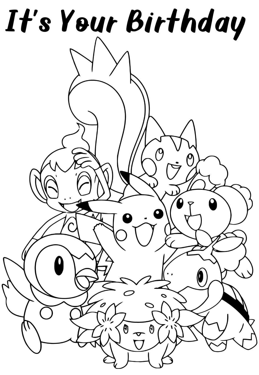Pokemon Birthday Card Coloring Page Guide Coloring Page Guide The 