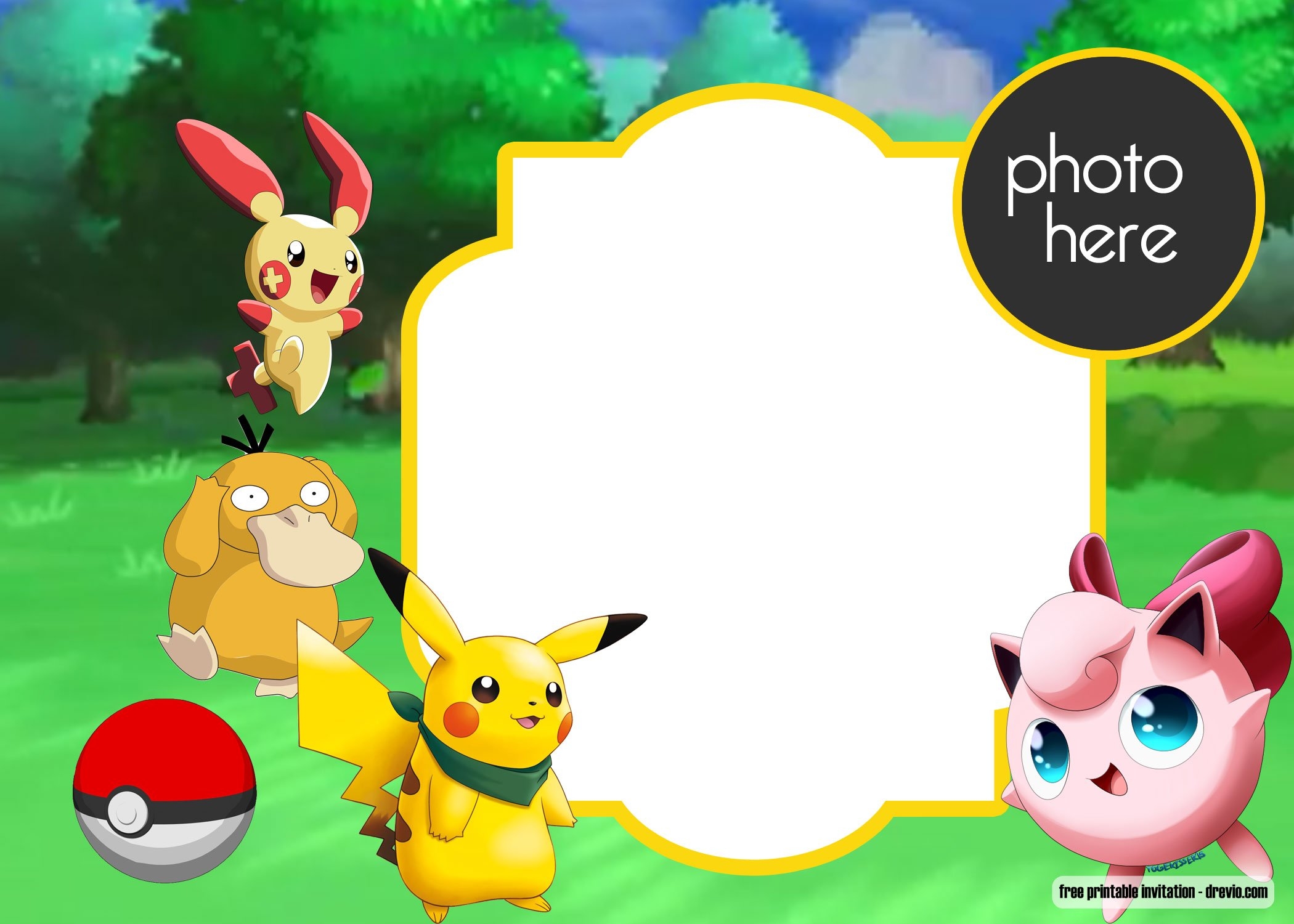 pokemon invitations template free