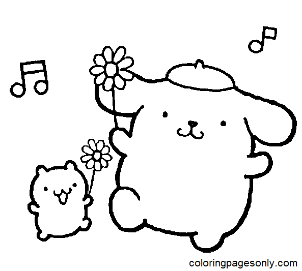 Pompompurin Coloring Pages Coloring Home
