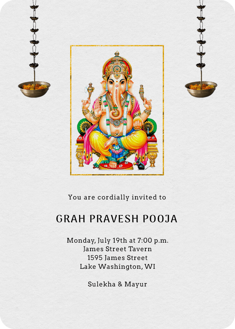 Pooja Invitation Template Free