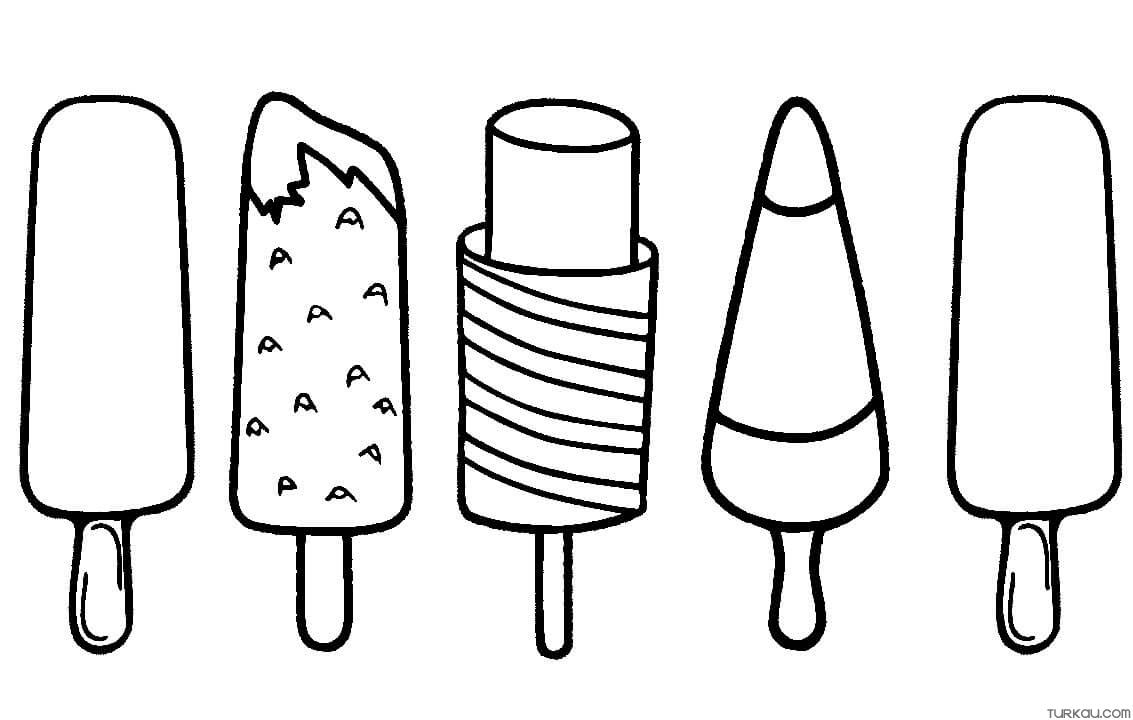 Popsicle Coloring Page Turkau