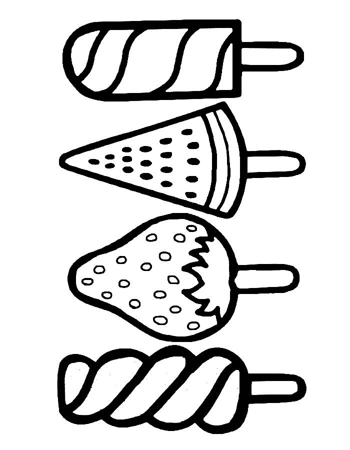 Popsicle Coloring Pages Free Printable PDF 