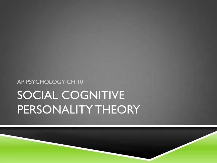 PPT Social Cognitive Personality Theory PowerPoint Presentation Free 