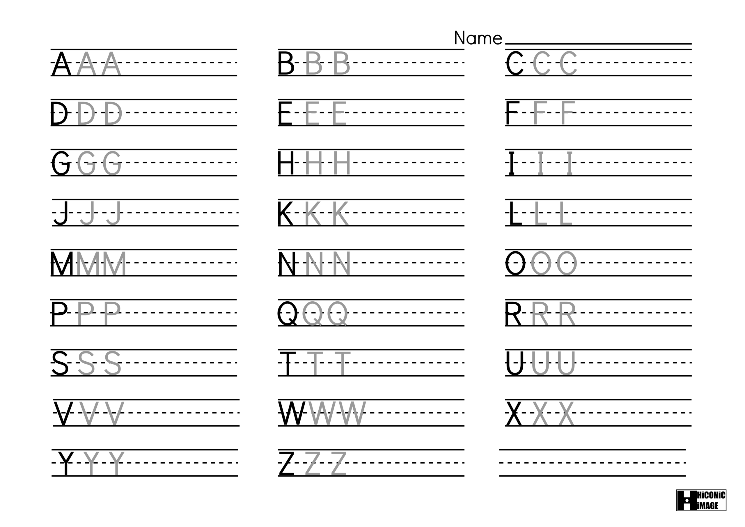 practice writing abc worksheets