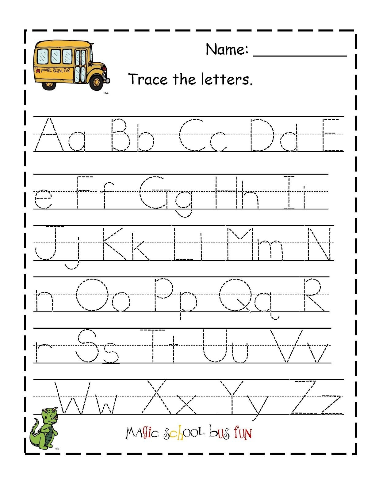 pre k tracing worksheets
