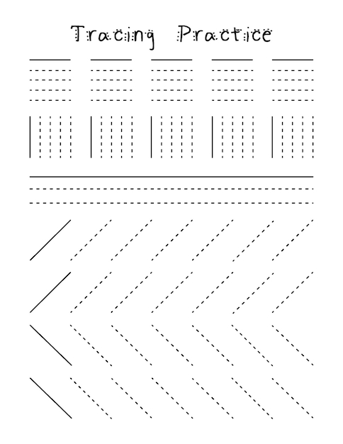 Pre Worksheet Fine Motor Skill Trace Lines Worksheet Infoupdate