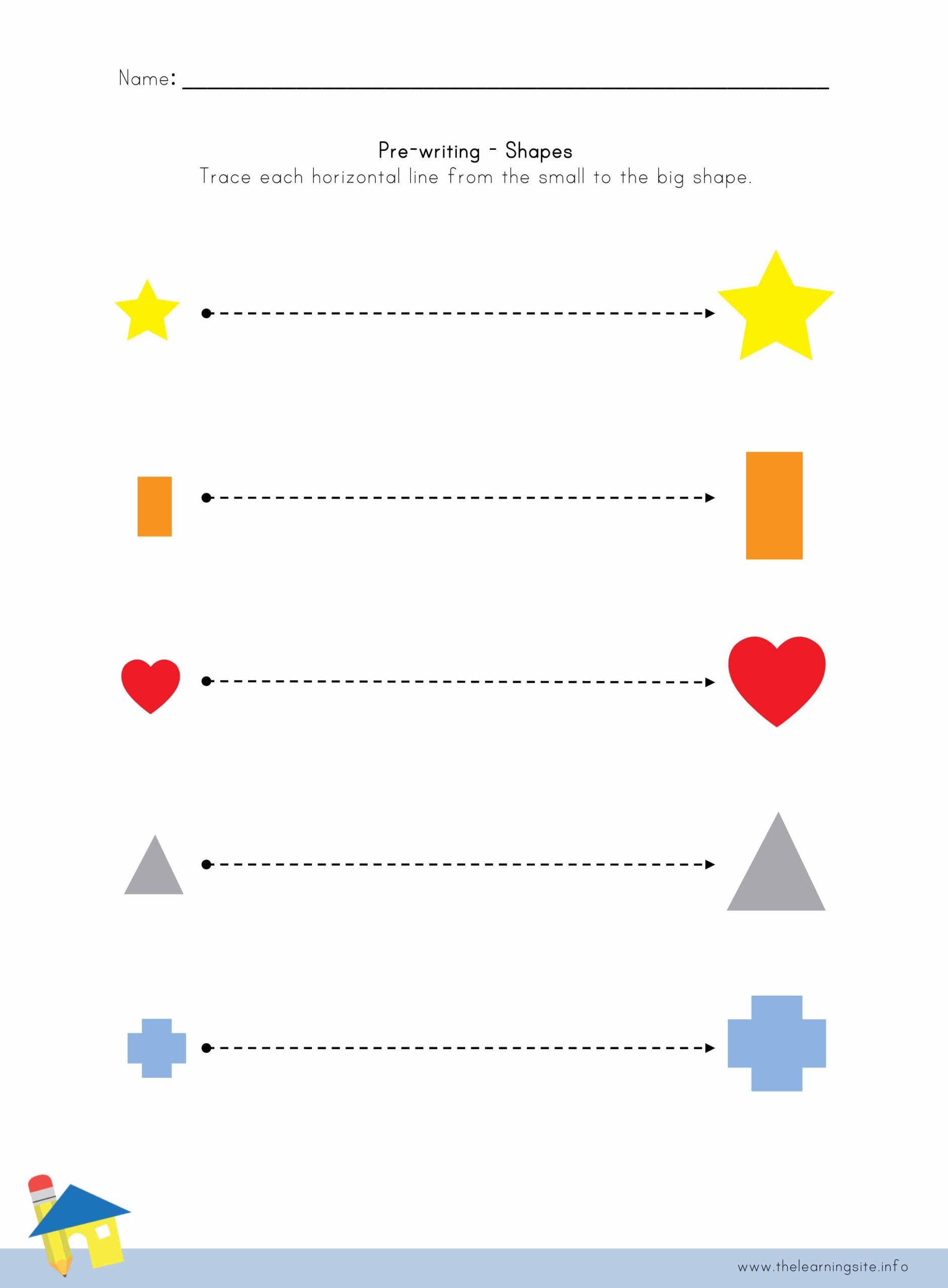 Pre Writing Skills Tracing Worksheets For Kindergarten Pre