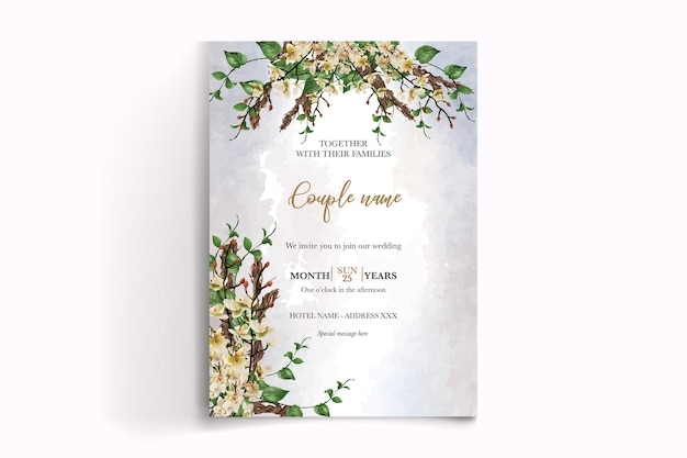 Premium Vector Shower Bridal Wedding Invitation Templates