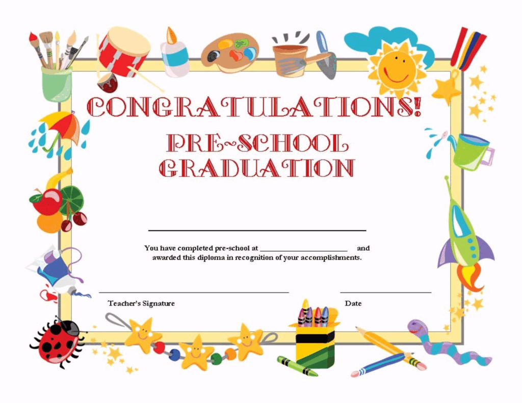 Preschool Graduation Invitation Templates Printable