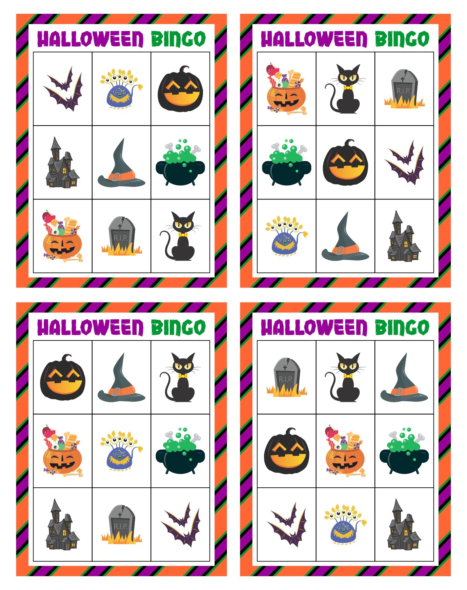 Preschool Halloween Bingo Cards 15 Free PDF Printables Printablee