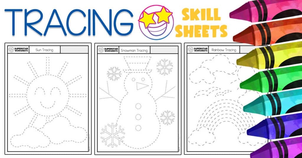 Preschool Tracing Worksheets Superstar Worksheets