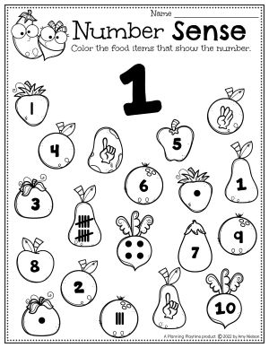 Preschool Worksheets Food Planning Playtime