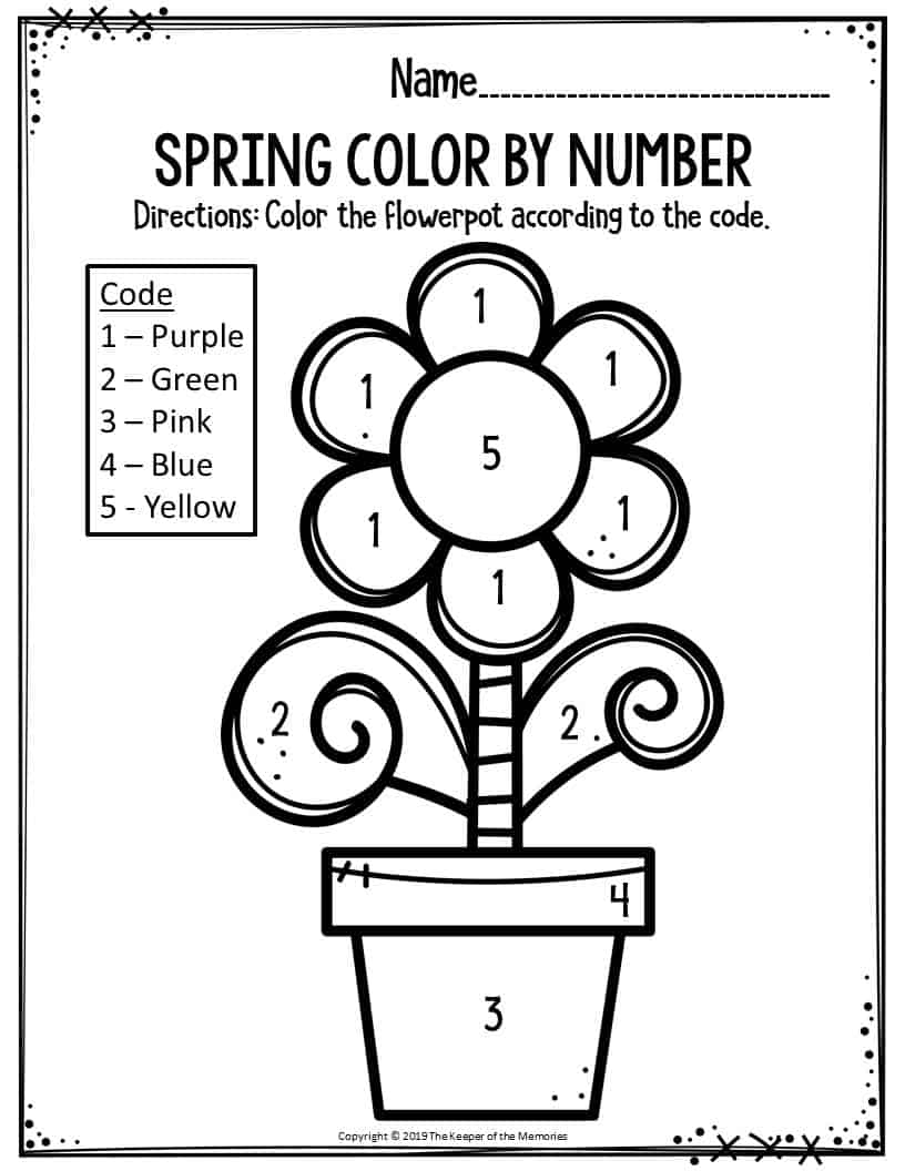 spring worksheets preschool