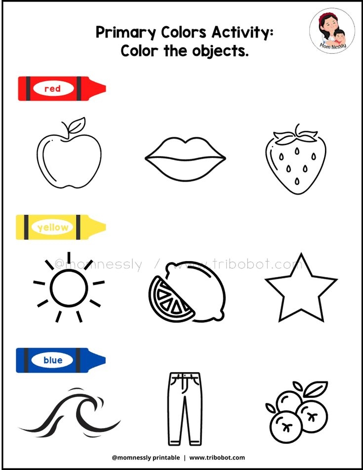 color worksheets for kindergarten