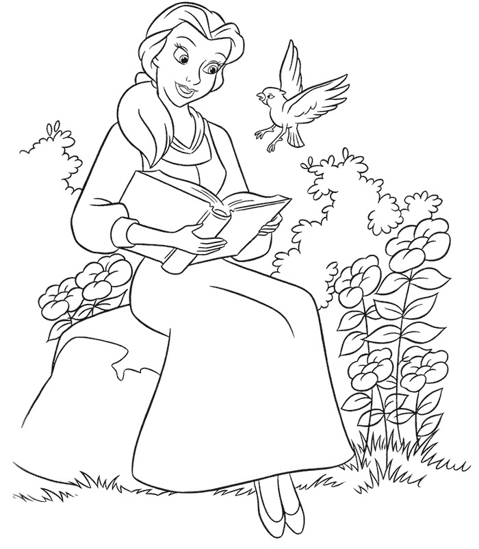 Princess Belle Coloring Page ColoringMe