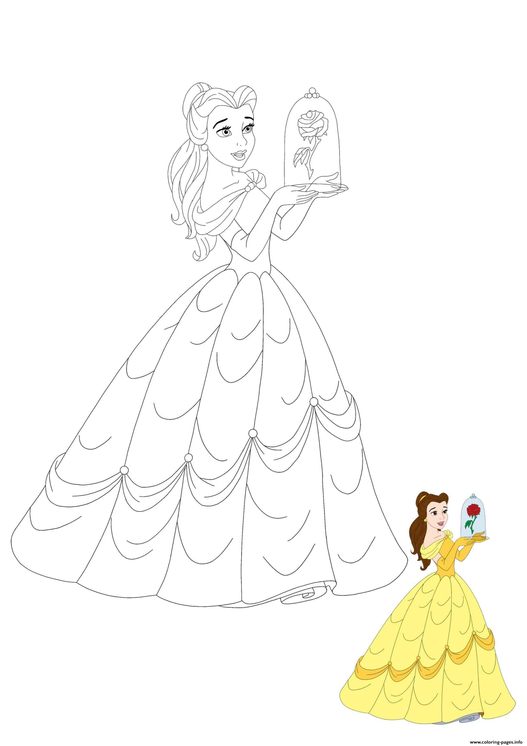 Princess Belle Coloring Pages