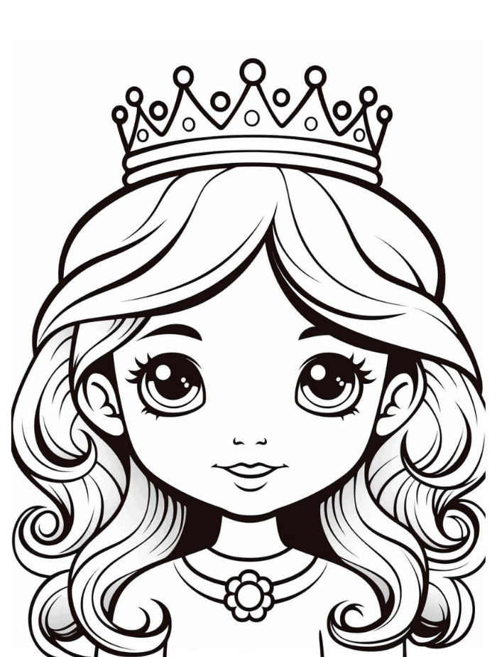 free princess coloring pages for kids pdf