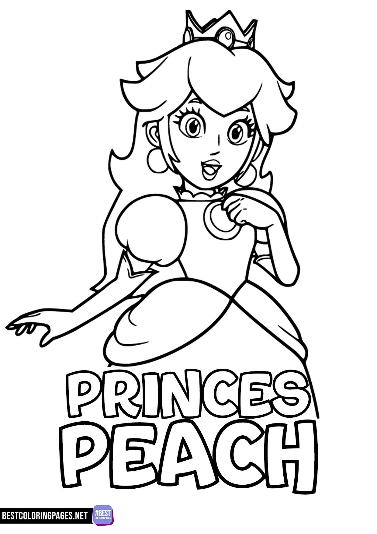 Princess Peach Coloring Page
