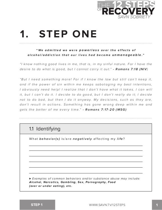 Printable Aa Step Worksheets Lyana Worksheets