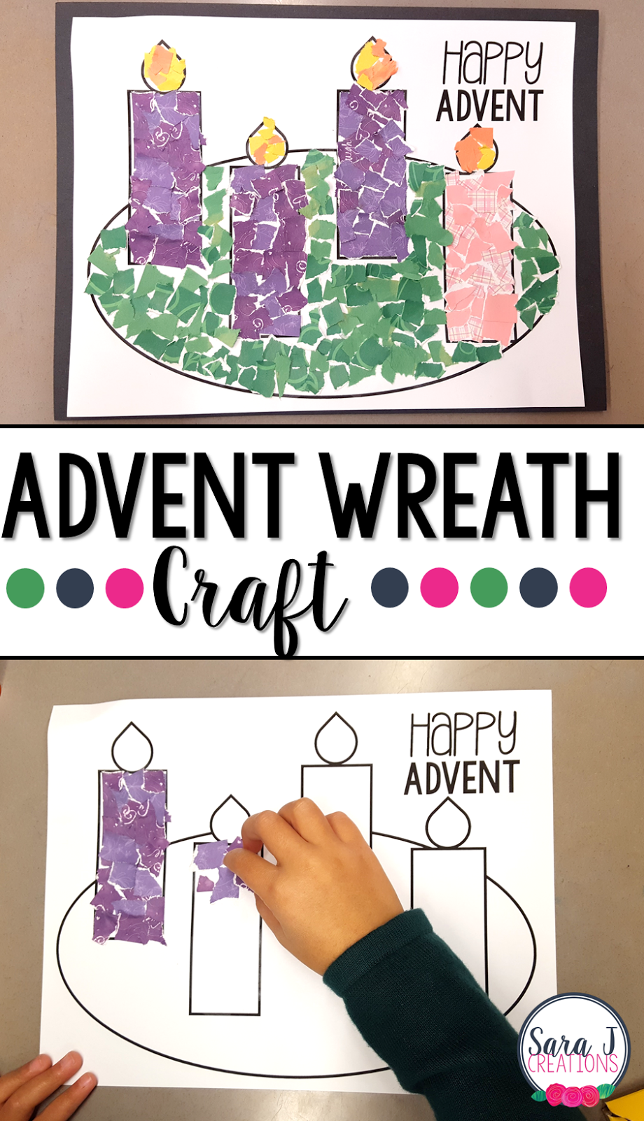 Printable Advent Wreath Craft Printable Calendars AT A GLANCE