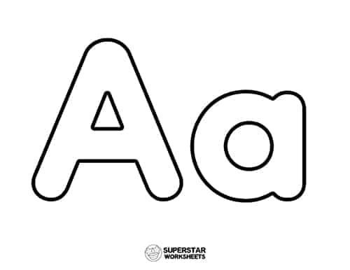 Printable Alphabet Letter Templates Superstar Worksheets