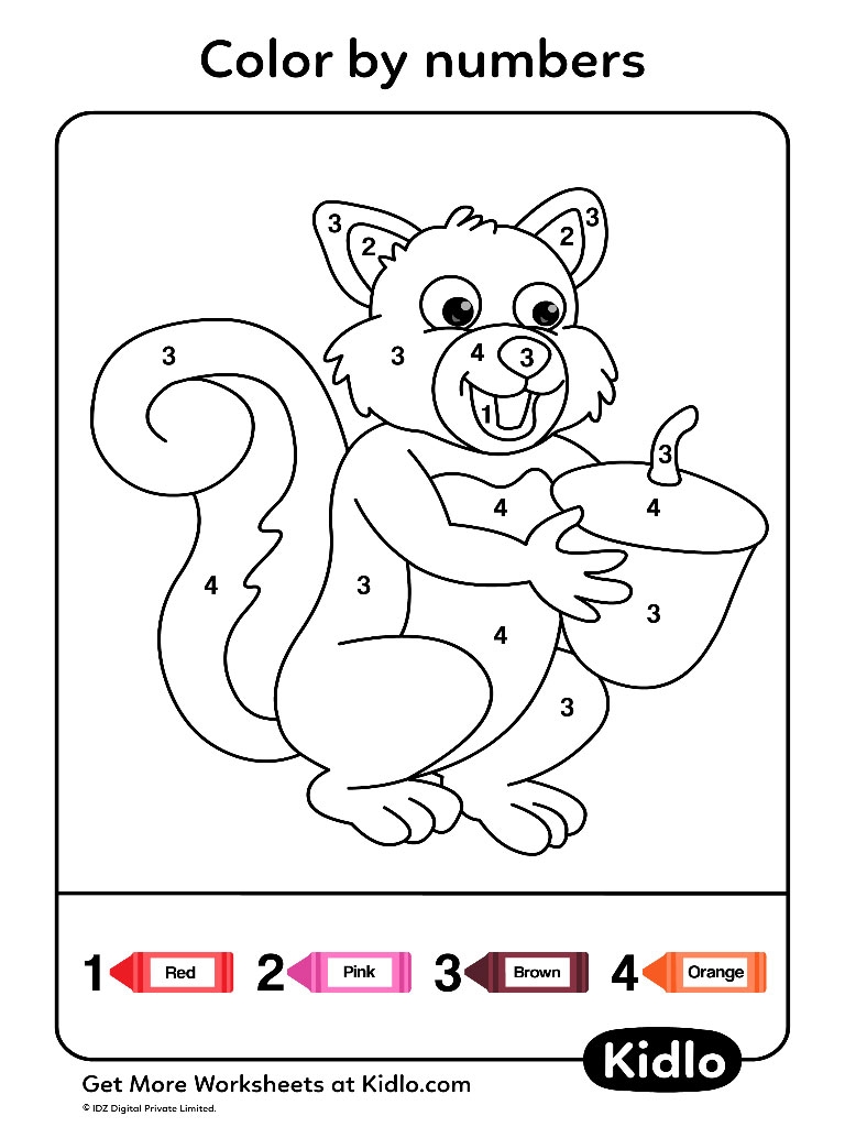 Printable Animal Color By Number