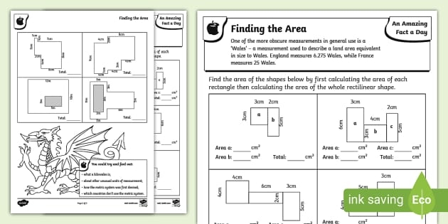Printable Area Worksheet Maths Resources teacher Made Worksheets 