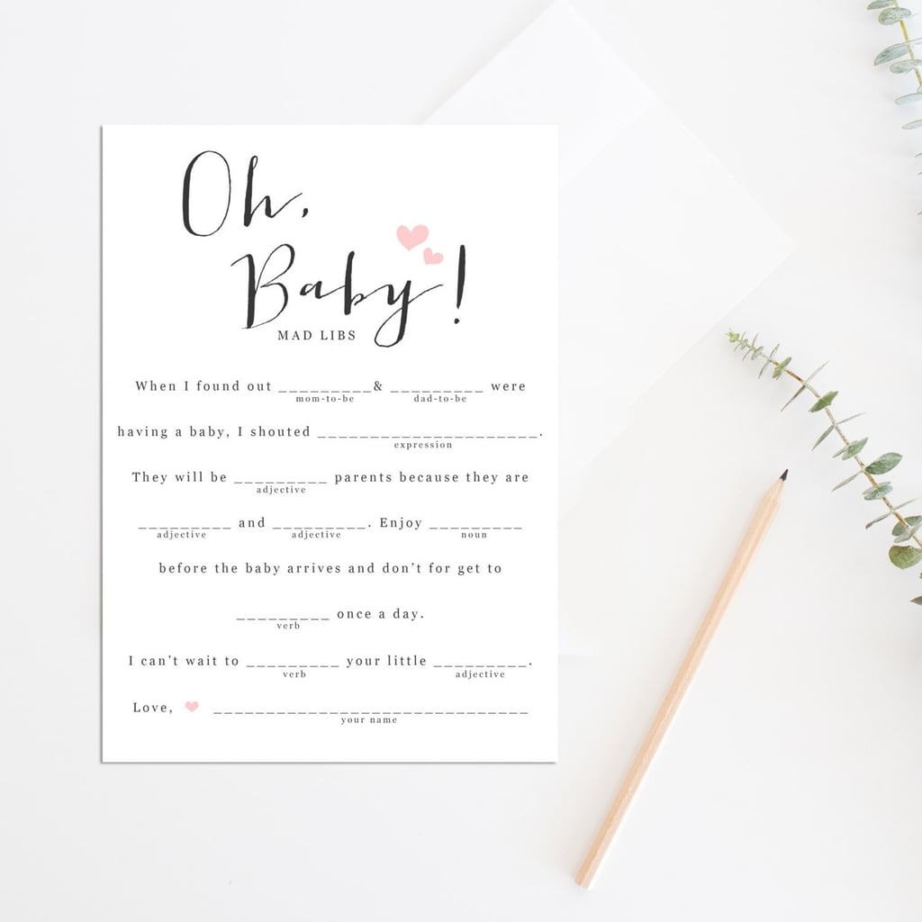 Printable Baby Shower Games POPSUGAR UK Parenting