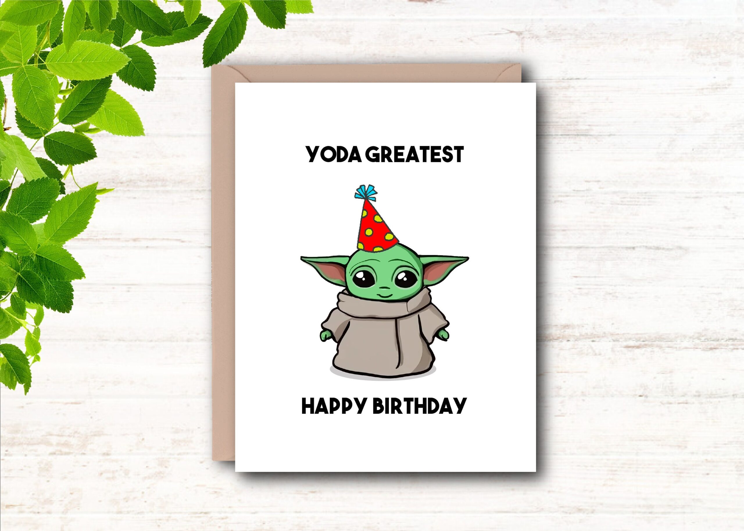 free printable yoda birthday card