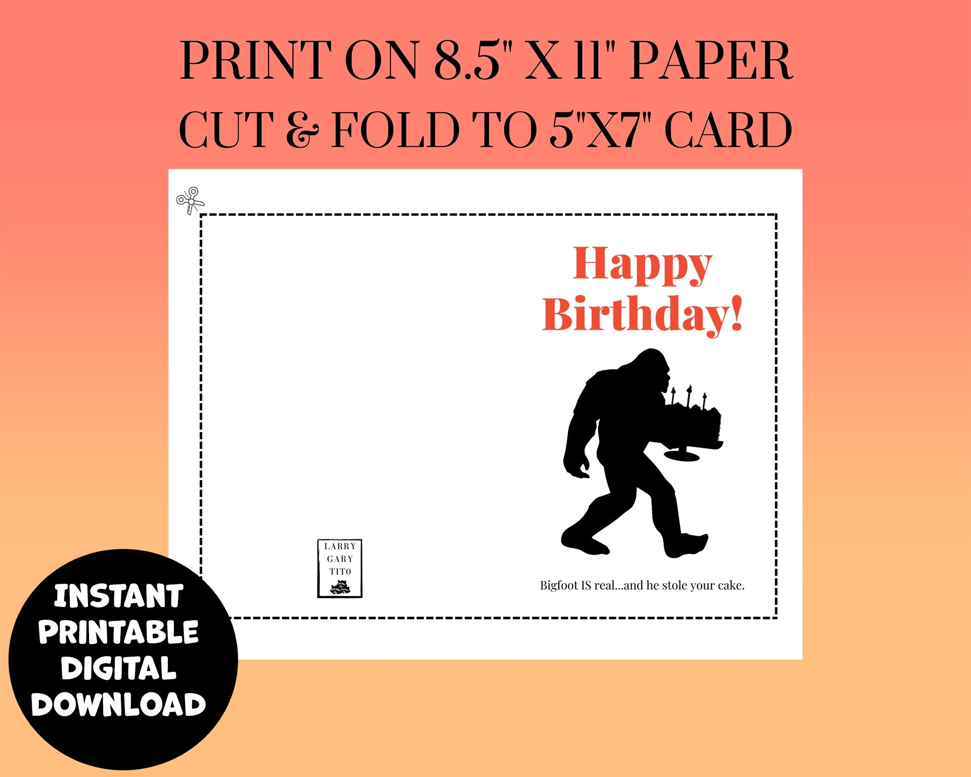 printable bigfoot pictures