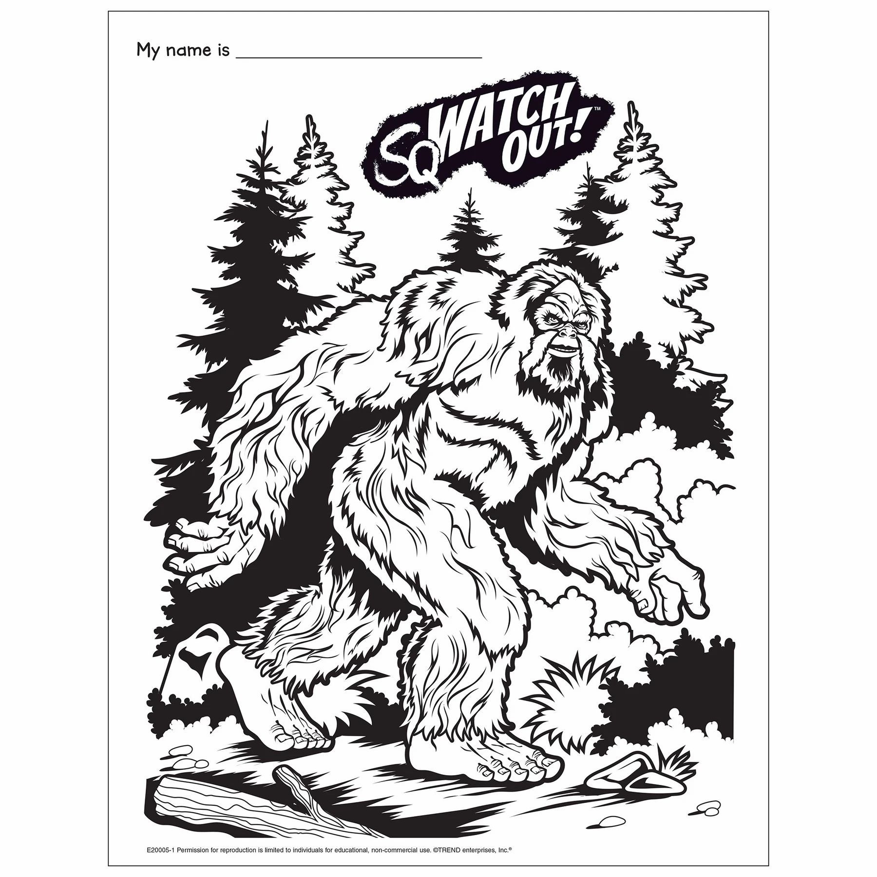 Printable Bigfoot Coloring Pages LawrenceaxPollard