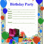 Printable Birthday Invite Template