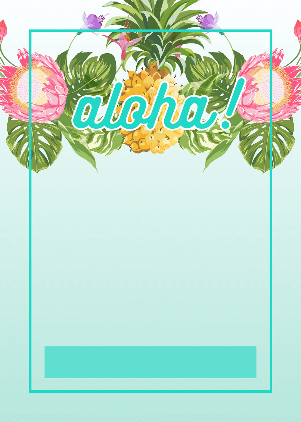 Printable Blank Hawaiian Invitation Background FREE Printable Online