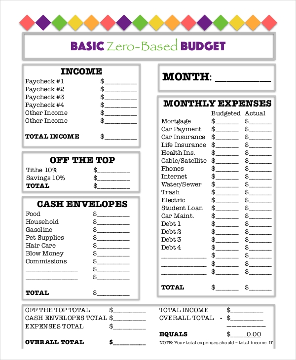 printable household budget worksheet pdf