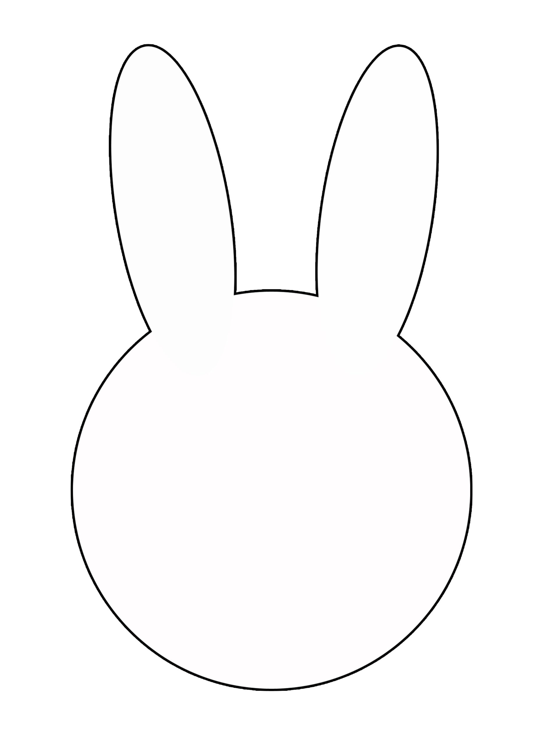 free printable bunny face template